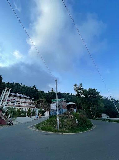 lush green pahadi hills and terraced fields near Hotel Dev Ganga